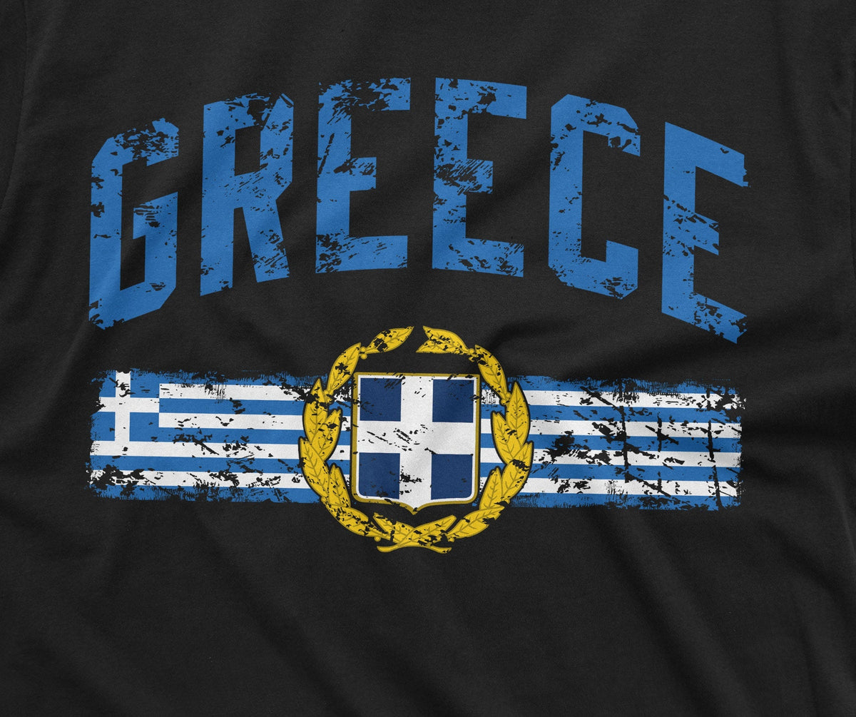 Mens Green T-shirt Greek Flag Coat of Arms Patriotic Tee product image 2