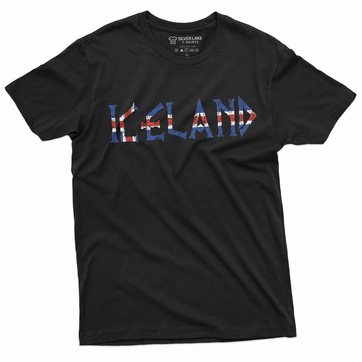Iceland T-shirt Ísland Mens Womens Tee Icelandic Flag Coat product image 1