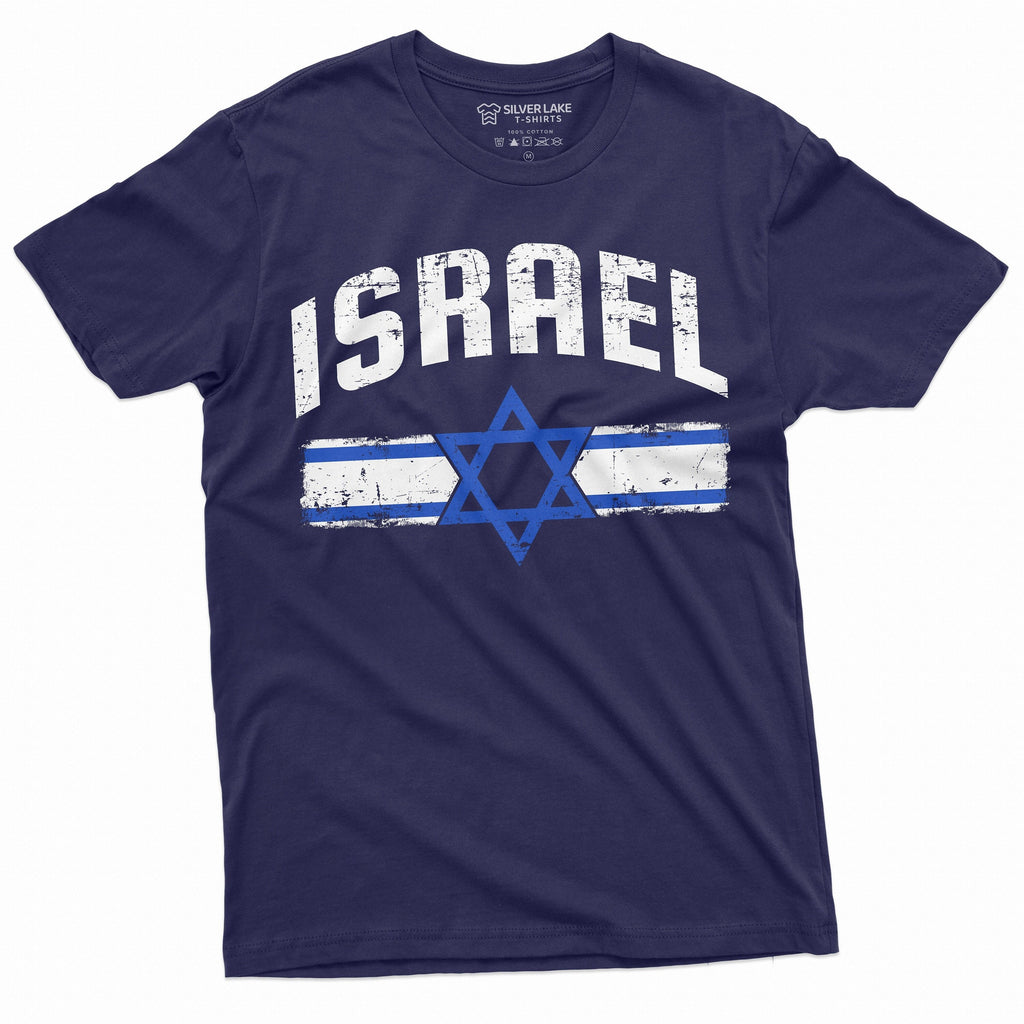 Men's Israel T-shirt Israeli Flag Coat of Arms Tee Shirt product image 1