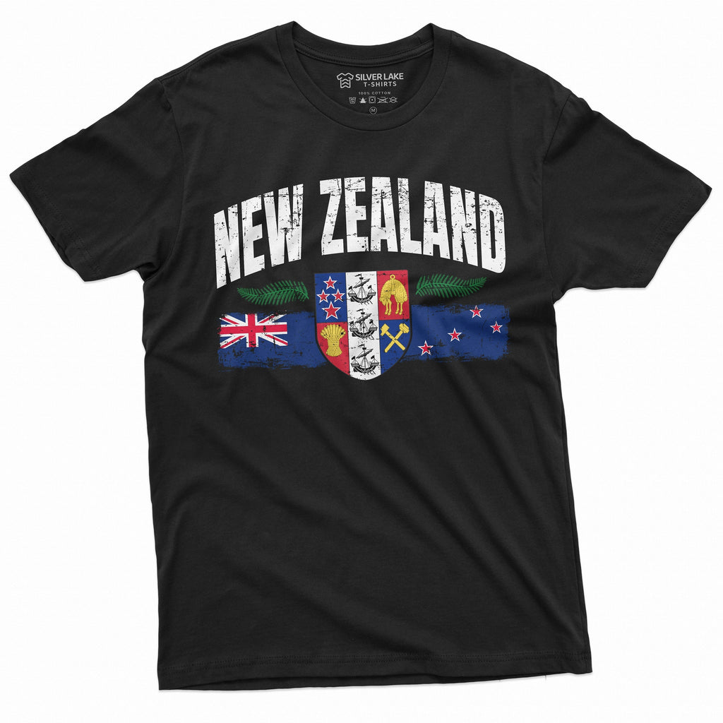 New Zealand T-shirt Mens Womens Kiwi Flag Tee Shirt product image 1