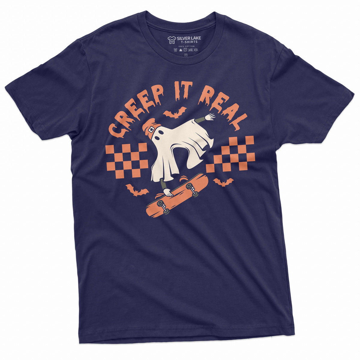 creep it real Halloween T-shirt Boo Skateboarding Mens product image 2