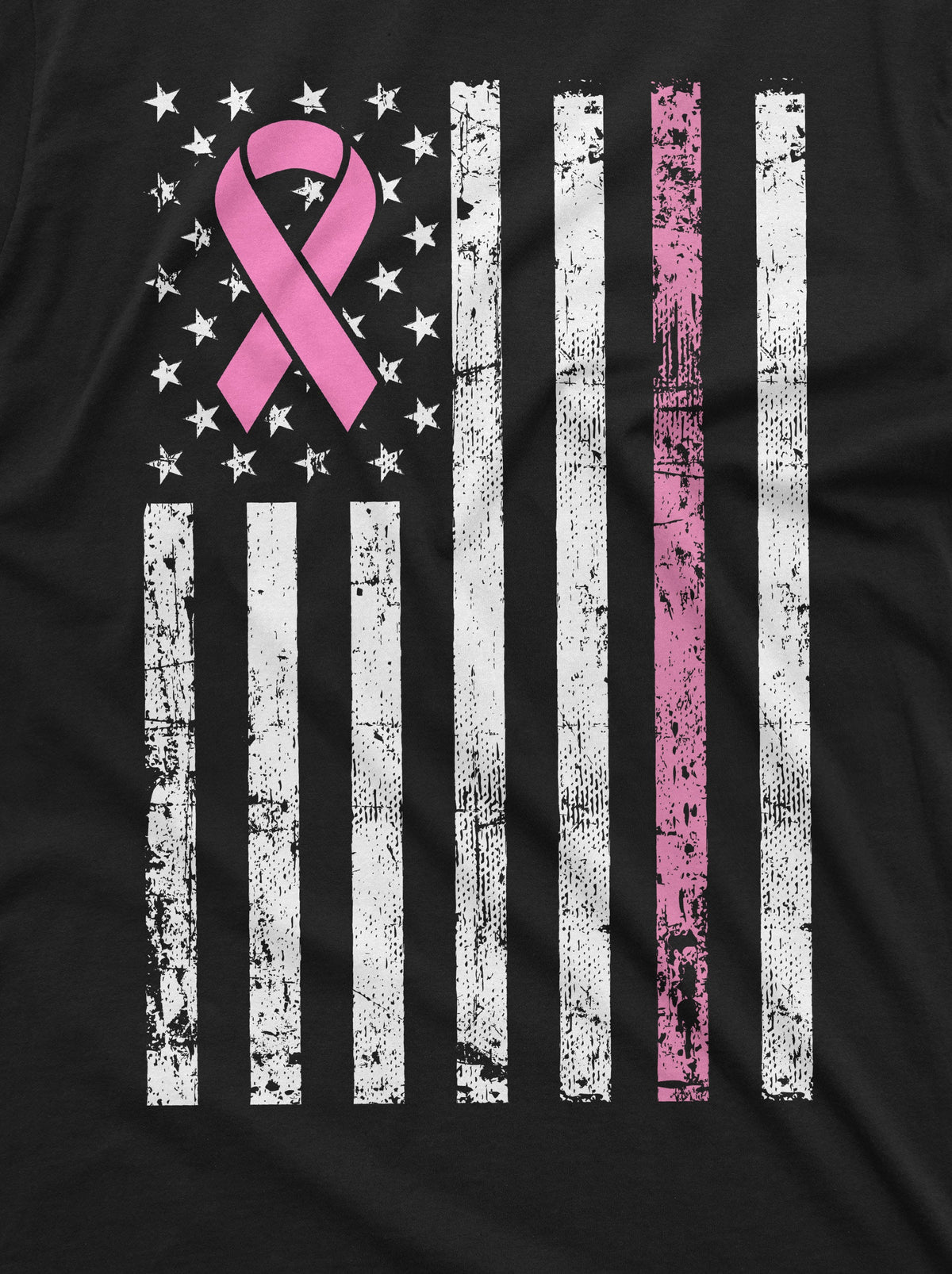 USA Flag Cancer awareness Ribbon T-shirt Mens Womens Unisex product image 3