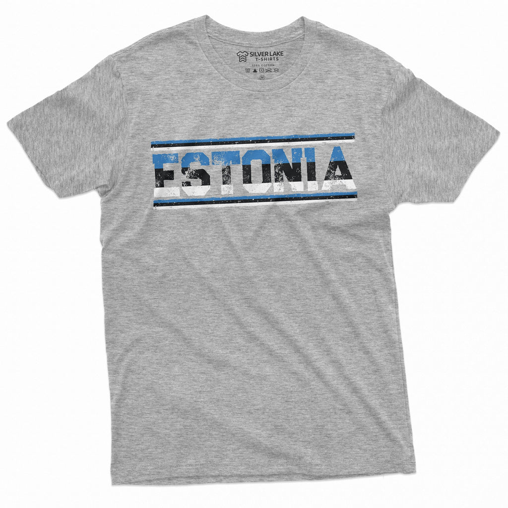 Men's Estonia T-shirt Estonian Flag Coat of arms patriotic product image 1