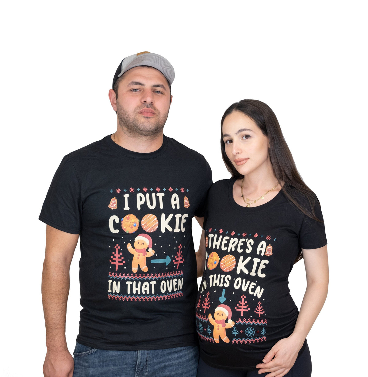 Couple Christmas Matching Shirts There is a cookie in this product image 1