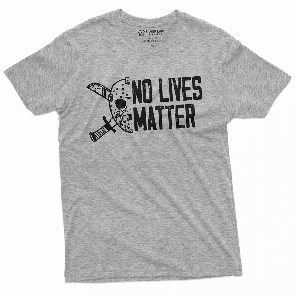Mens Halloween Funny T-shirt Jason no lives matter Costume product image 3