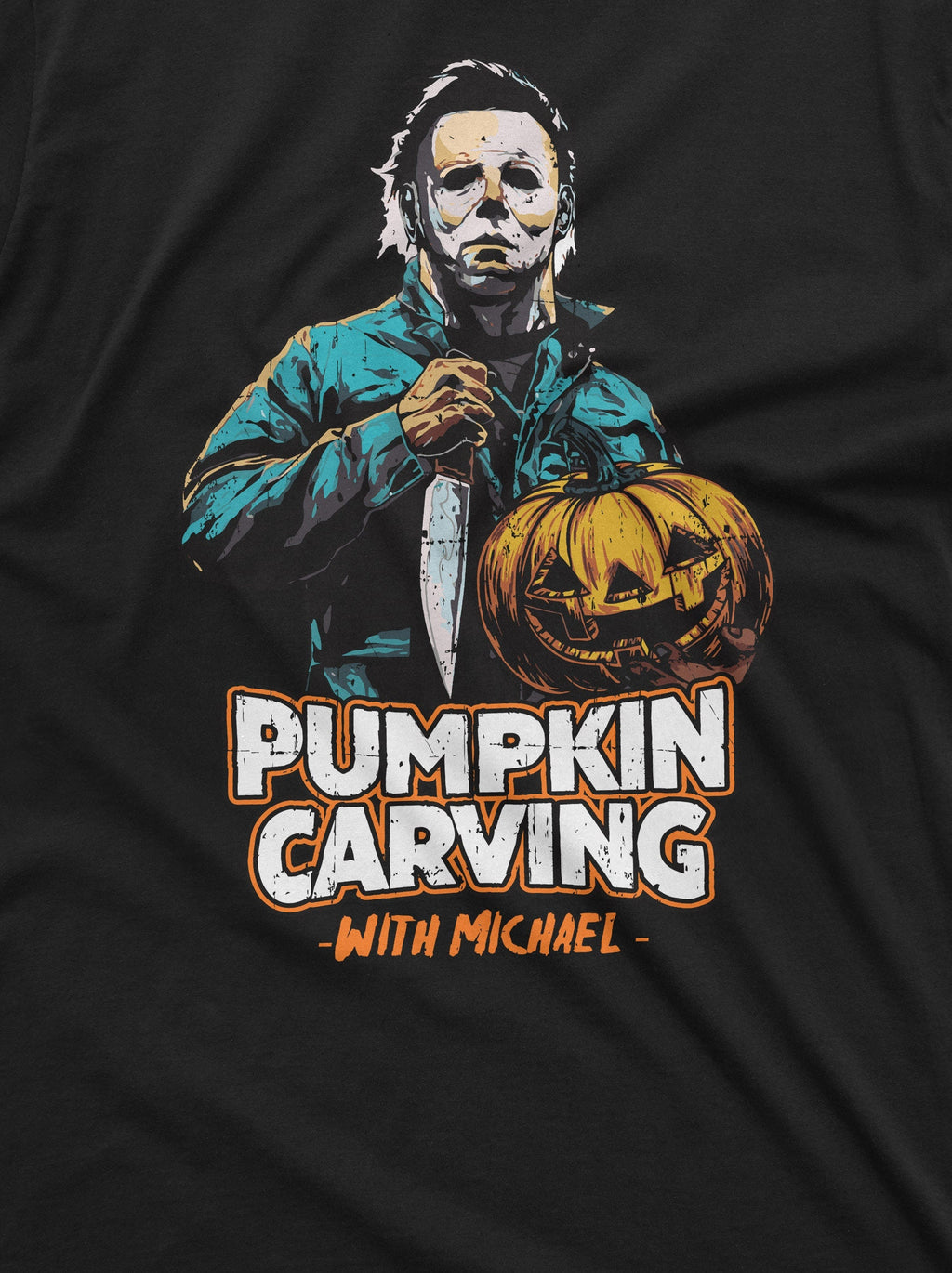 Halloween Horror Movie T-shirt Pumpkin Carving Mens Costume product image 2