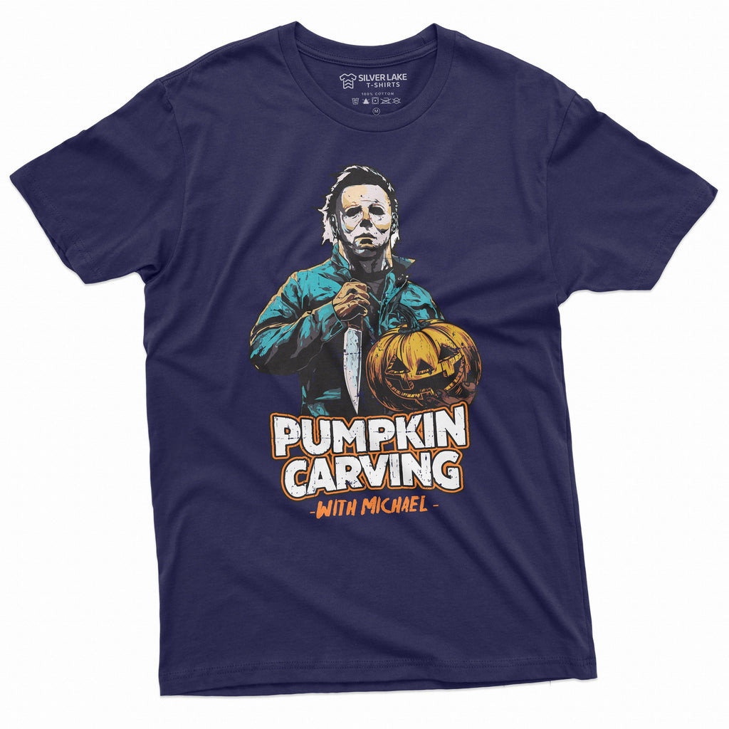 Halloween Horror Movie T-shirt Pumpkin Carving Mens Costume product image 4