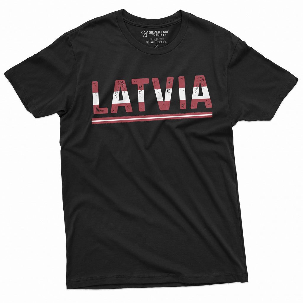 Men's Latvia T-shirt Latvian Flag Coat of arms Tee Shirt product image 3