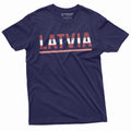 Men's Latvia T-shirt Latvian Flag Coat of arms Tee Shirt product image 1