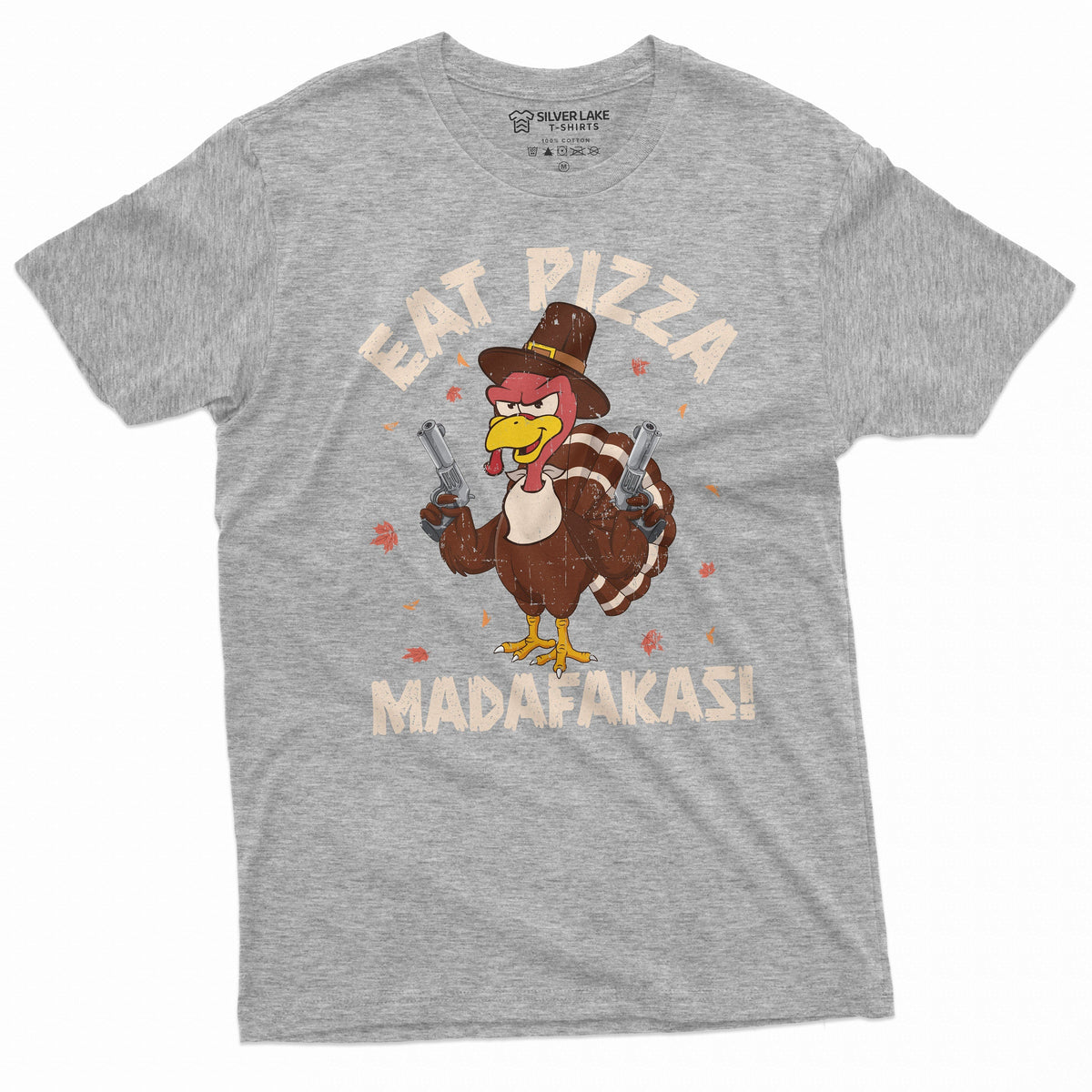 Men's Funny Thanksgiving T-shirt Eat Pizza Madafakas Turkey product image 5