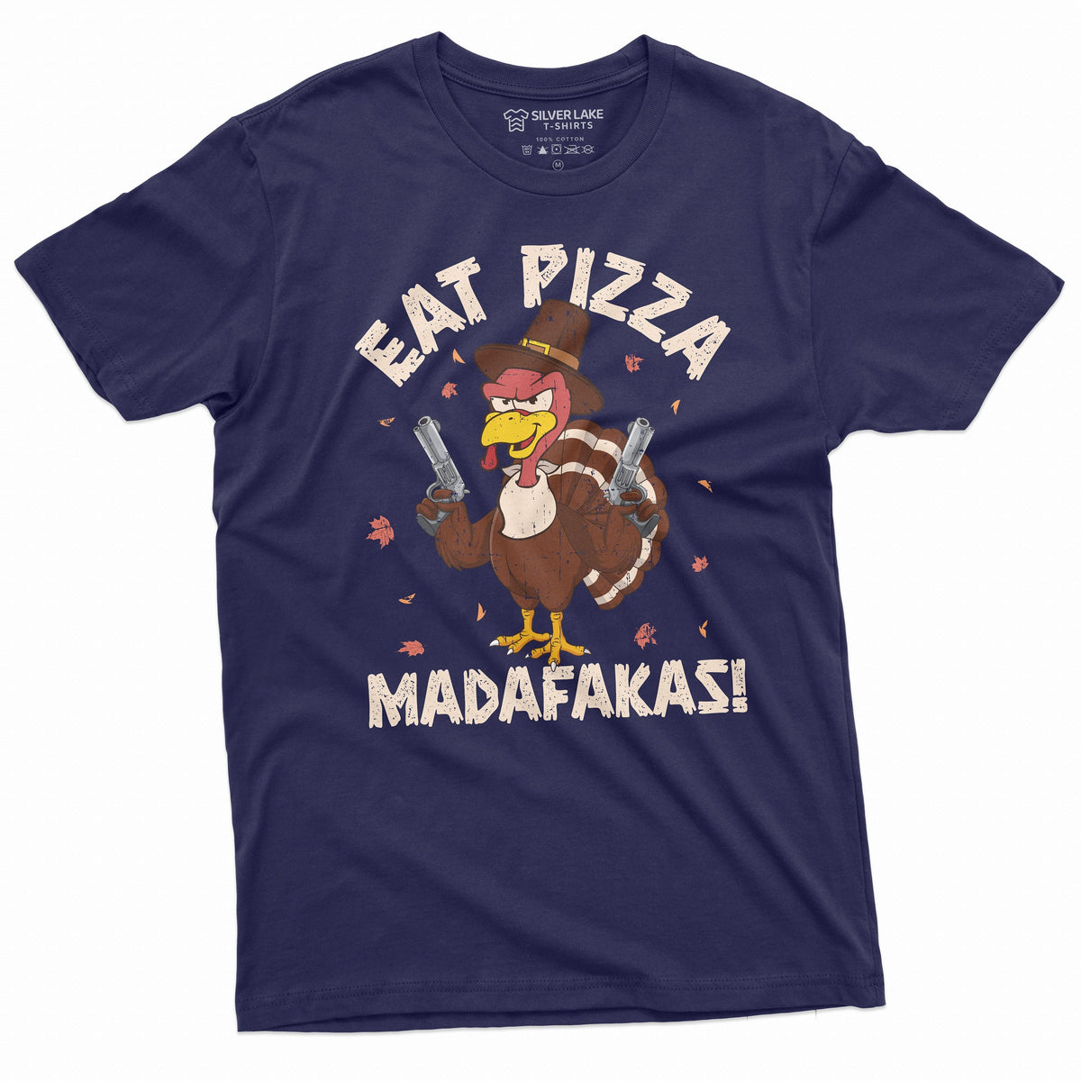 Men's Funny Thanksgiving T-shirt Eat Pizza Madafakas Turkey product image 3