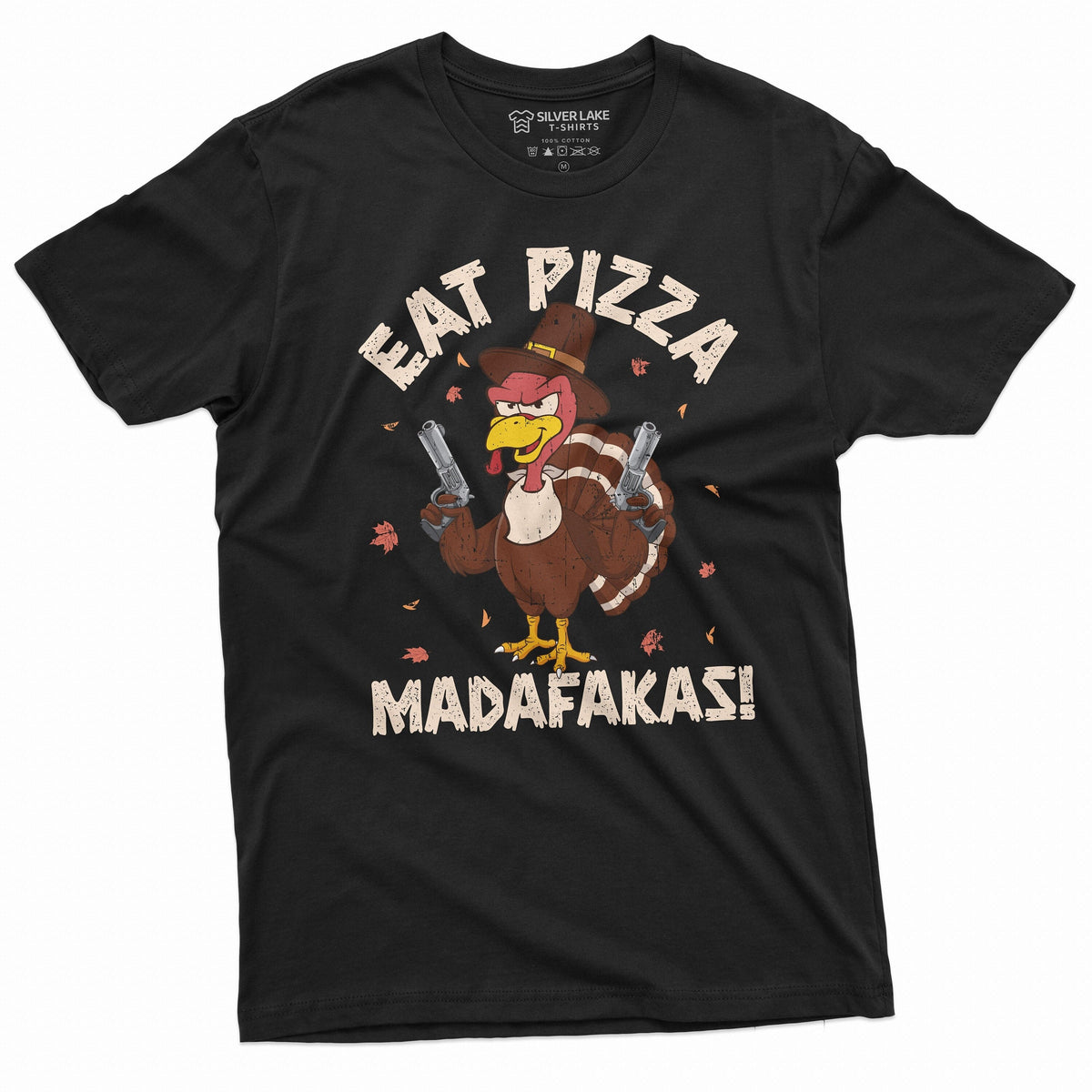 Men's Funny Thanksgiving T-shirt Eat Pizza Madafakas Turkey product image 1