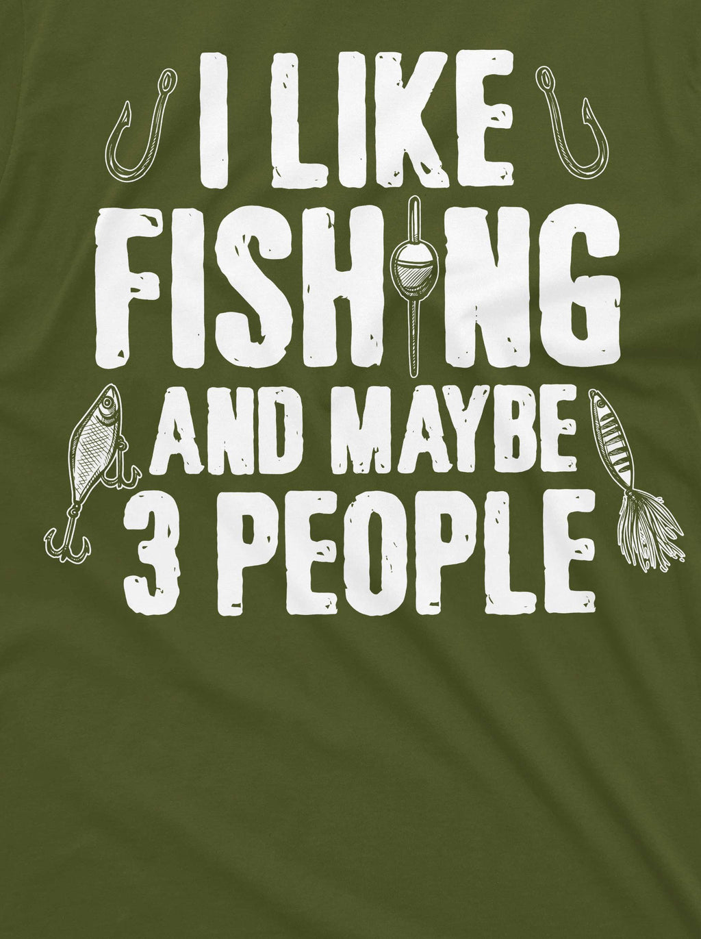 Men's I like fishing and maybe 3 people T-shirt grandpa dad product image 2