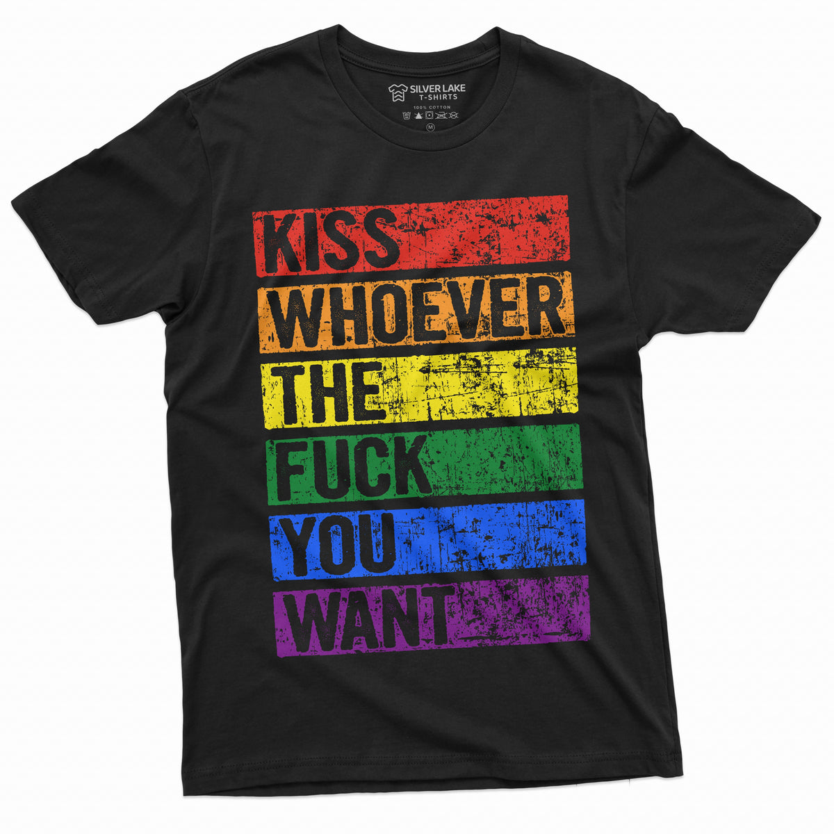 LGBTQ Gay Lesbian Pride Month T-shirt Kiss Whoever you Want product image 8