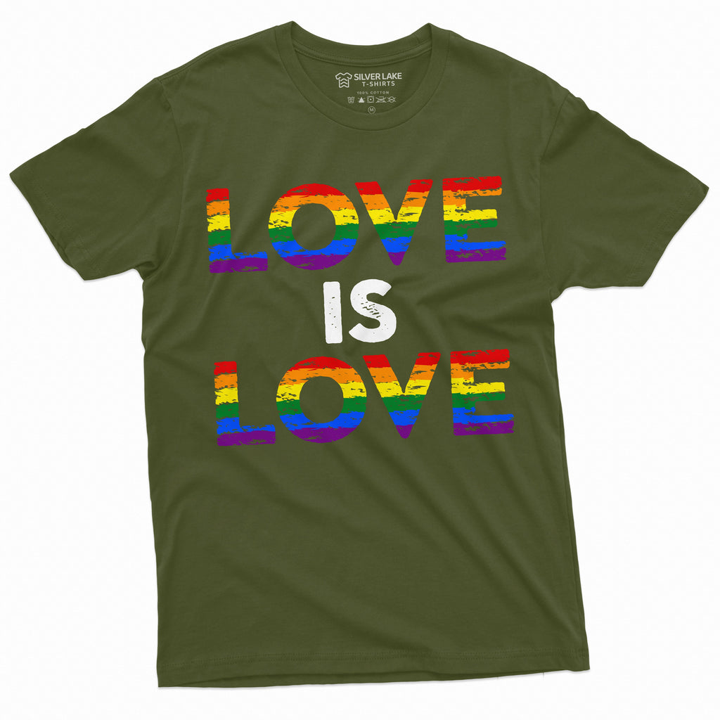 Love is LGBTQ T-shirt Gay Lesbian Unisex Mens Womens Tee product image 9