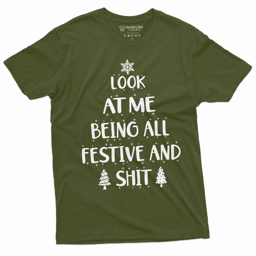Men's Funny Festive and sh@t T-shirt Christmas mood gift product image 4