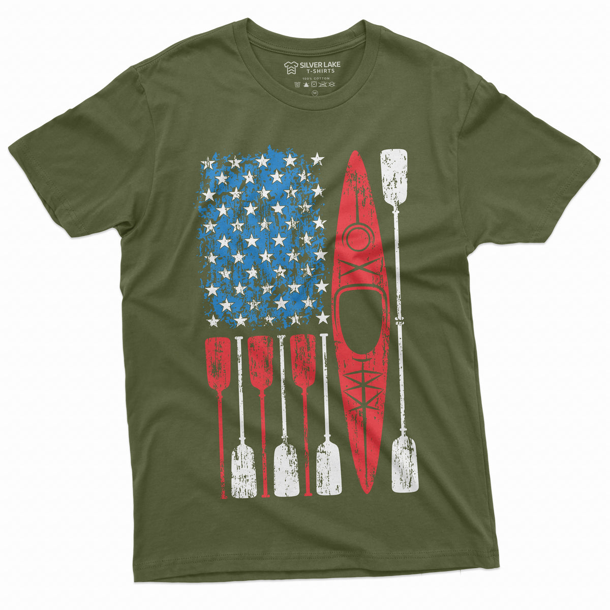 US Flag Kayaking T-shirt Kayak Sports Unisex Mens Womens product image 10
