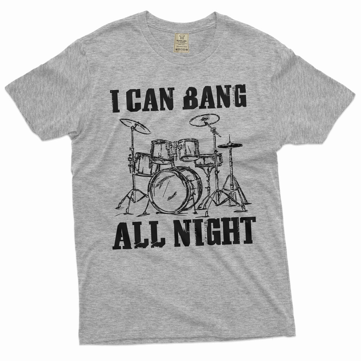 Men's Funny I can bang all night T-shirt drummer musician product image 5