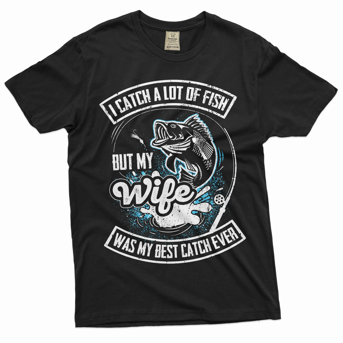 Men's Funny Fishing T-shirt my wife by best catch fisherman product image 1
