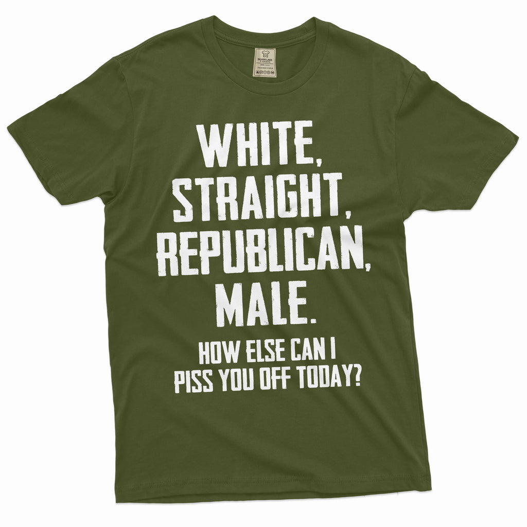 Men's Funny Shirt White Straight Republican Male Gifts USA product image 4
