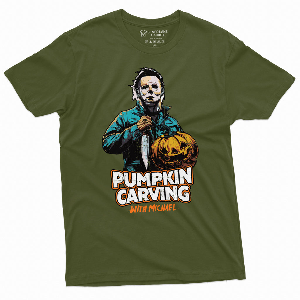 Halloween Horror Movie T-shirt Pumpkin Carving Mens Costume product image 10