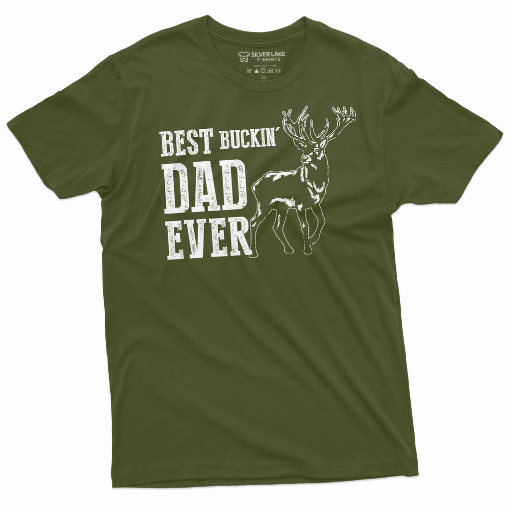 Men's Best Buckin Dad T-shirt Fishing hunting humorous product image 1