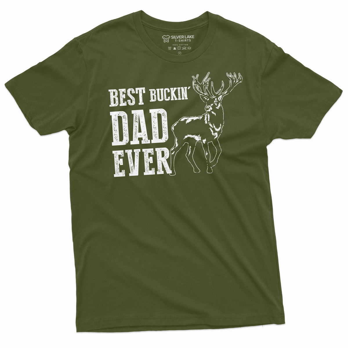 Men's Best Buckin Dad T-shirt Fishing hunting humorous product image 1