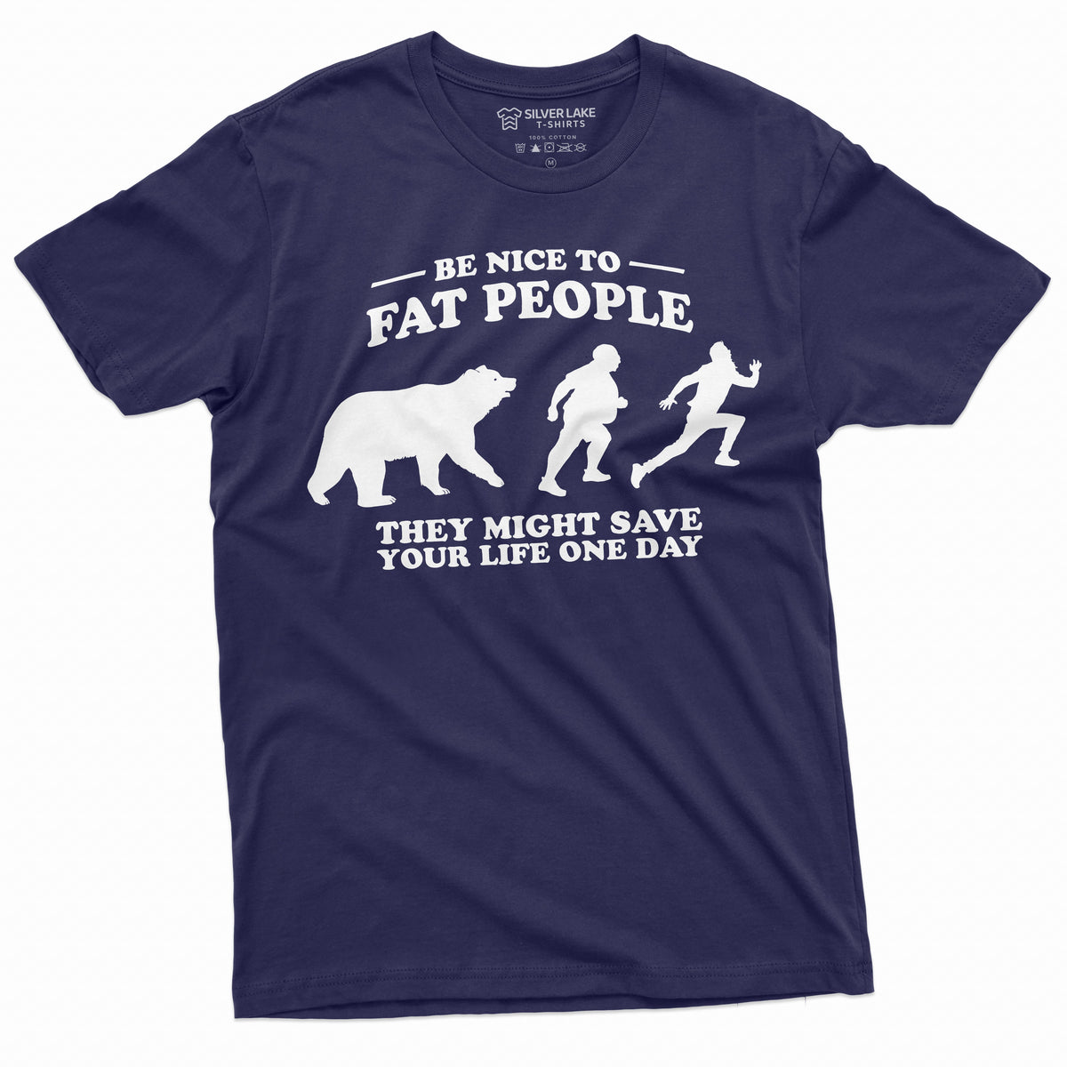 Men's Funny Be nice to fat people Humorous Tee Shirt product image 8