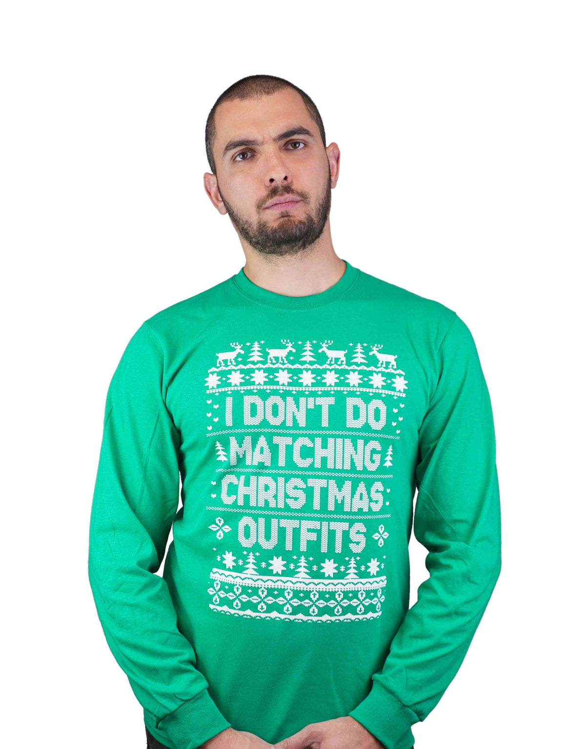 Christmas matching green red funny long sleeve shirts I product image 4