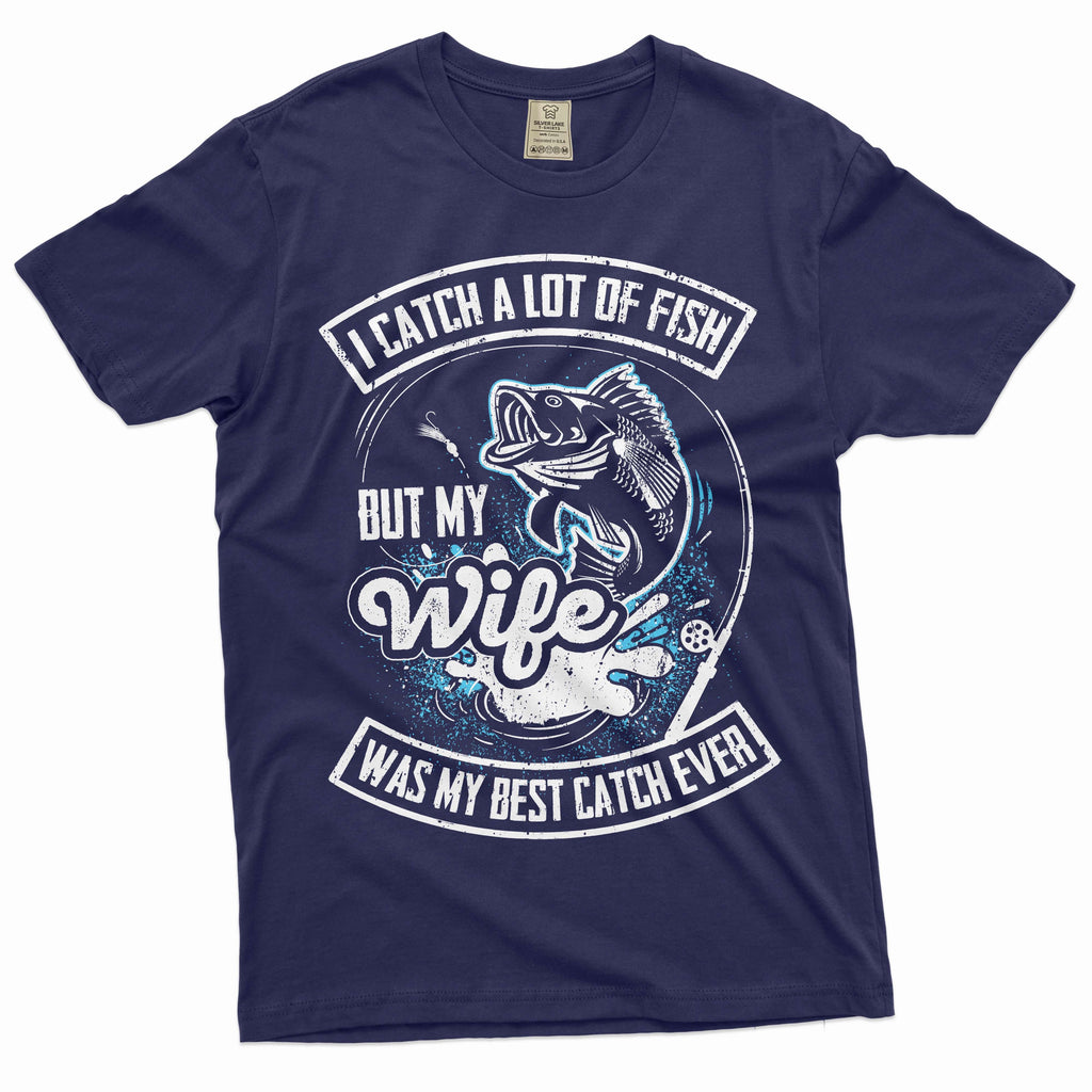 Men's Funny Fishing T-shirt my wife by best catch fisherman product image 3