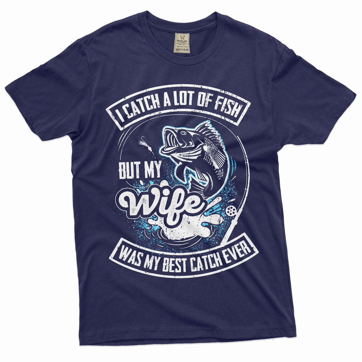 Men's Funny Fishing T-shirt my wife by best catch fisherman product image 3