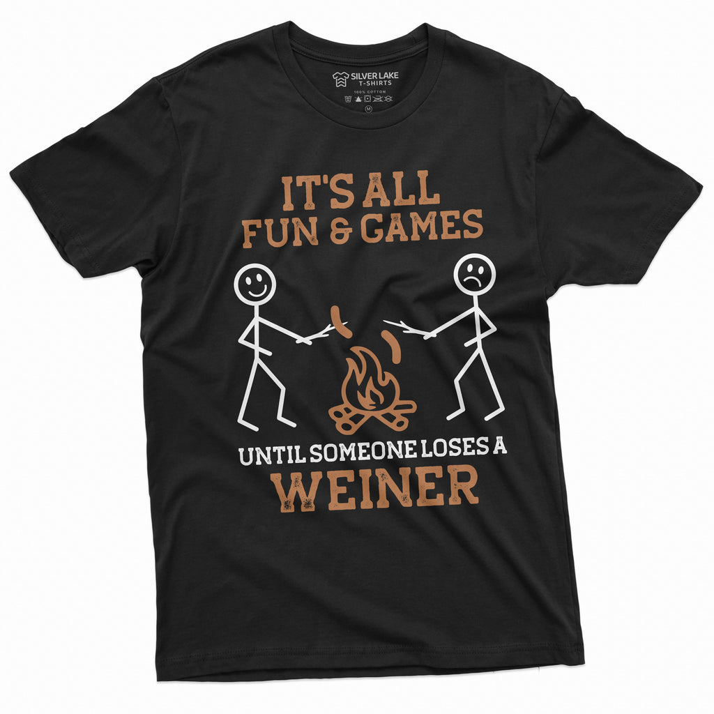 Men's Funny Camping Outdoors T-shirt BBQ Grilling Wiener product image 8