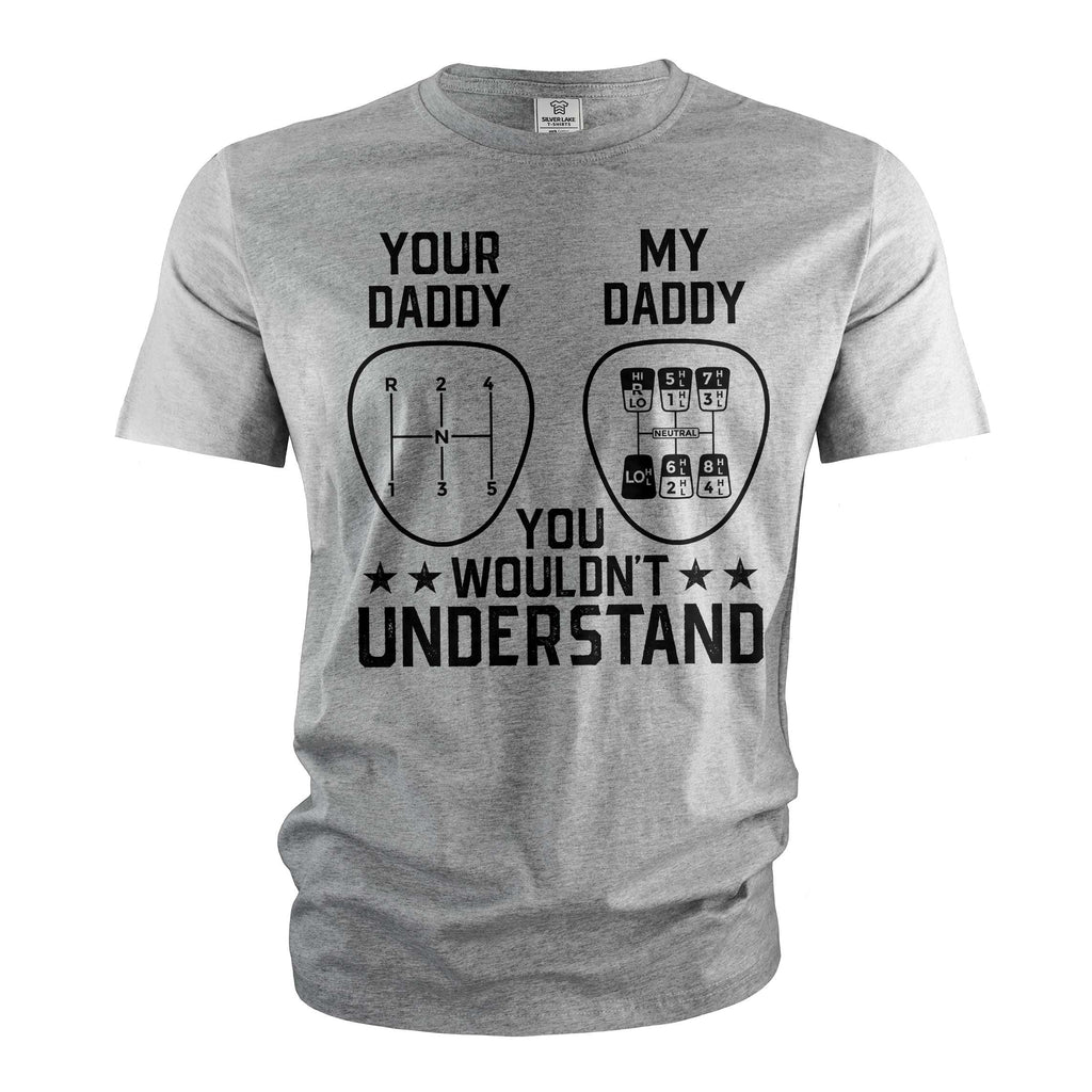 Men's Funny car guy T-shirt manual shift your daddy my tee product image 5
