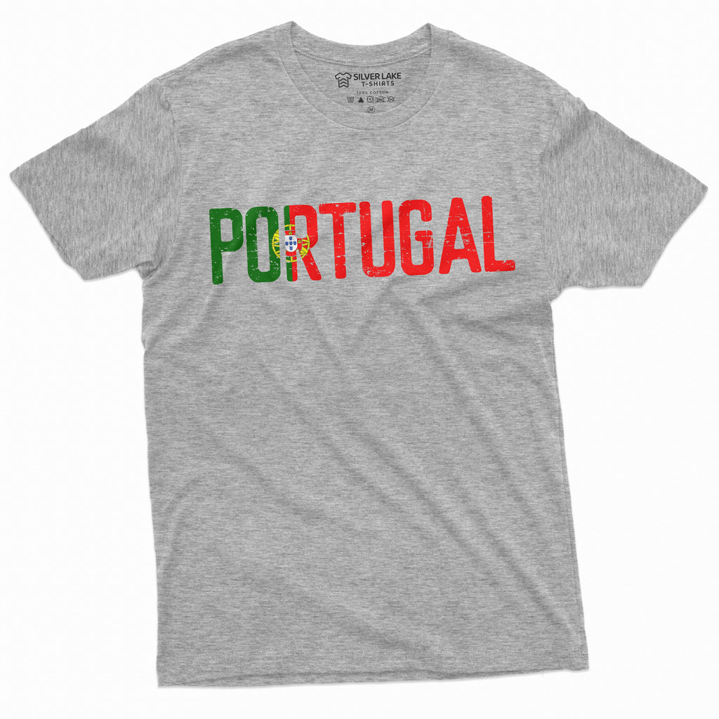 Men's Portugal T-shirt Portuguese Flag Coat of Arms Soccer Football Tee Shirt República Portuguesa Independence National day Tee