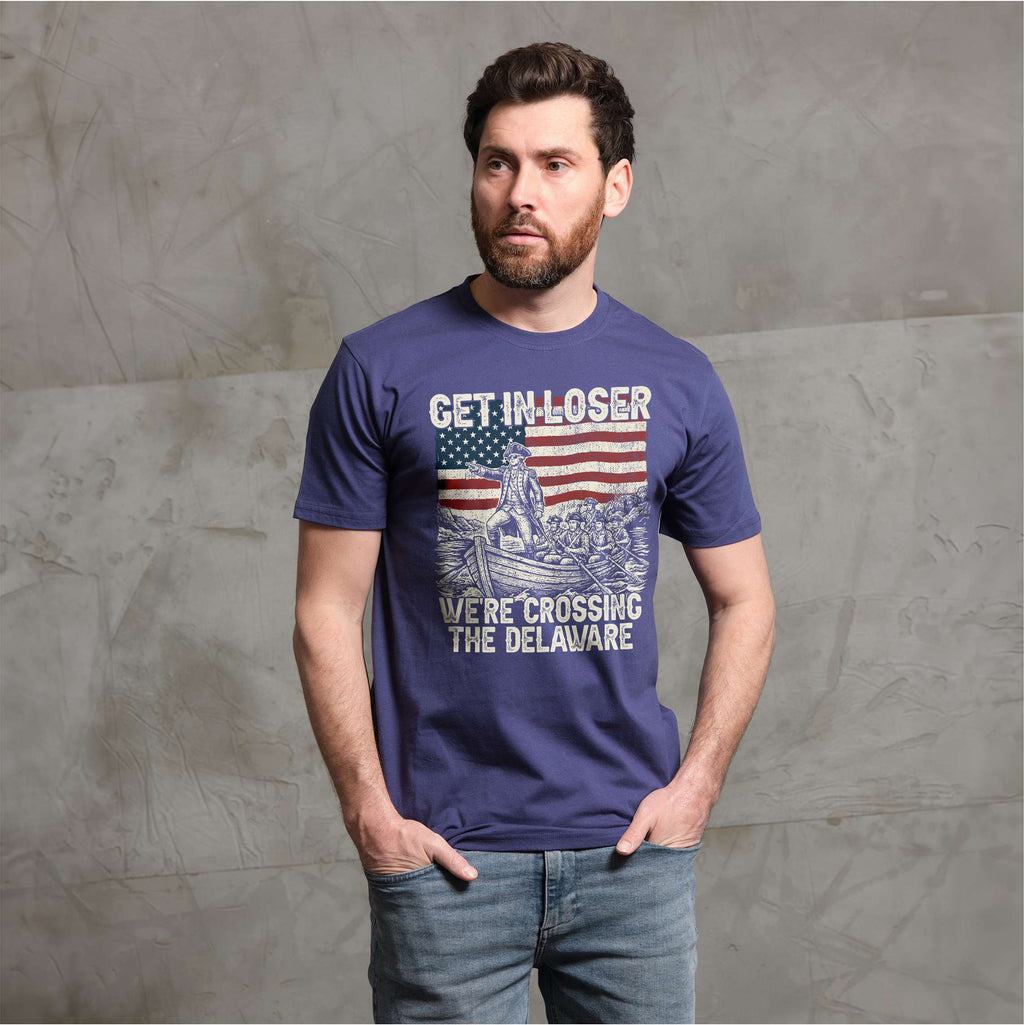 Men's Funny We're Crossing The Delaware Graphic T-Shirt 4th product image 1
