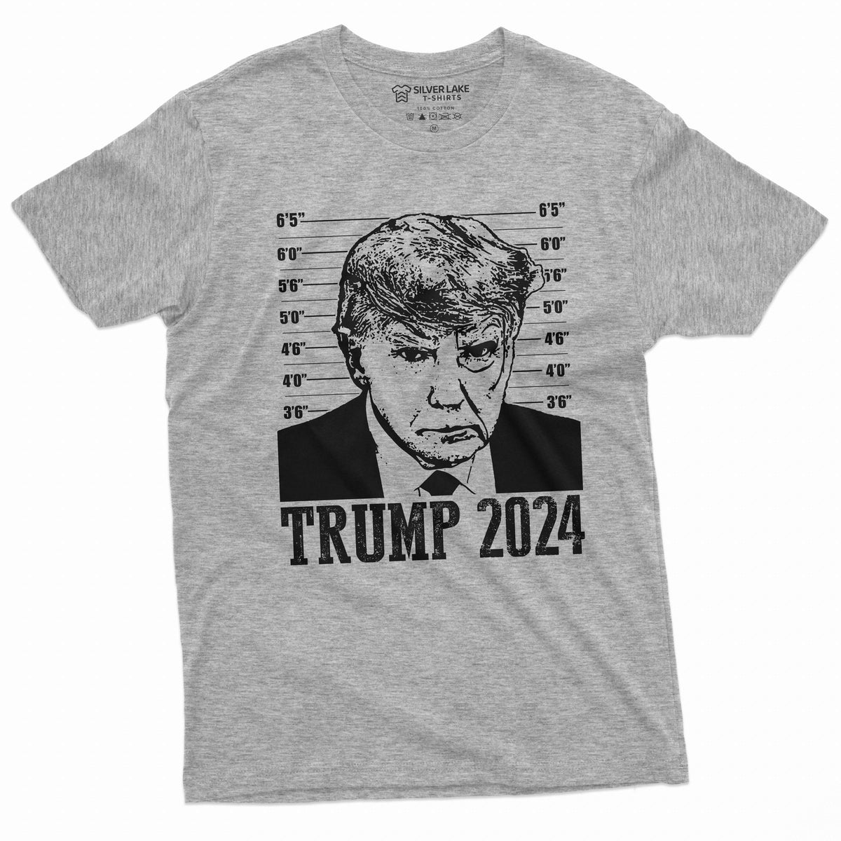 Men's Trump 2024 real mug shot T-shirt DJT arrest mugshot police photo Trump for president 2024 tee