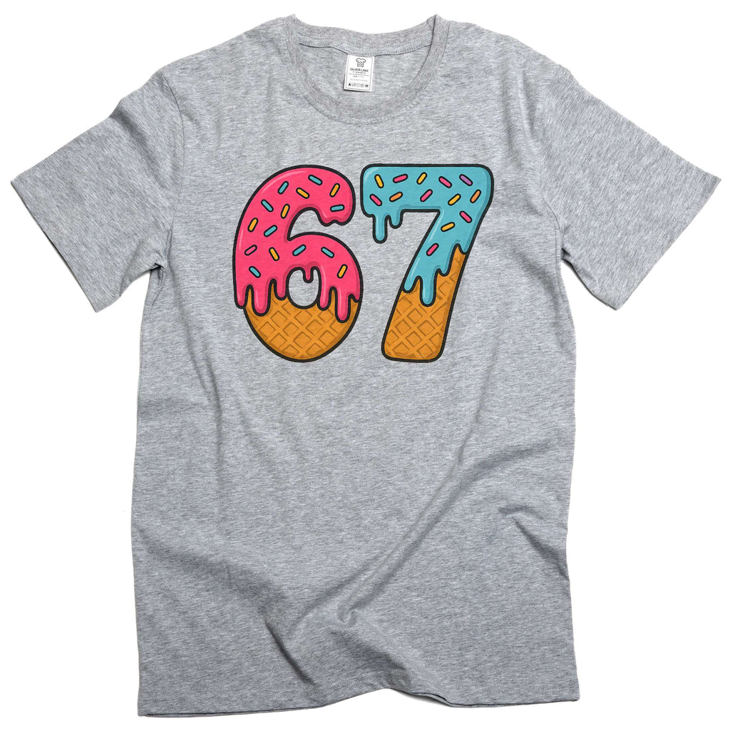 Men's Funny Six Seven 67 Internet meme T-shirt school product image 5