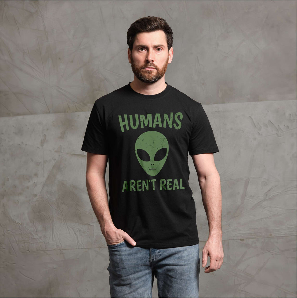 Humans Are Not Real Shirt Alien Science Tee Space Geek Nerd product image 2