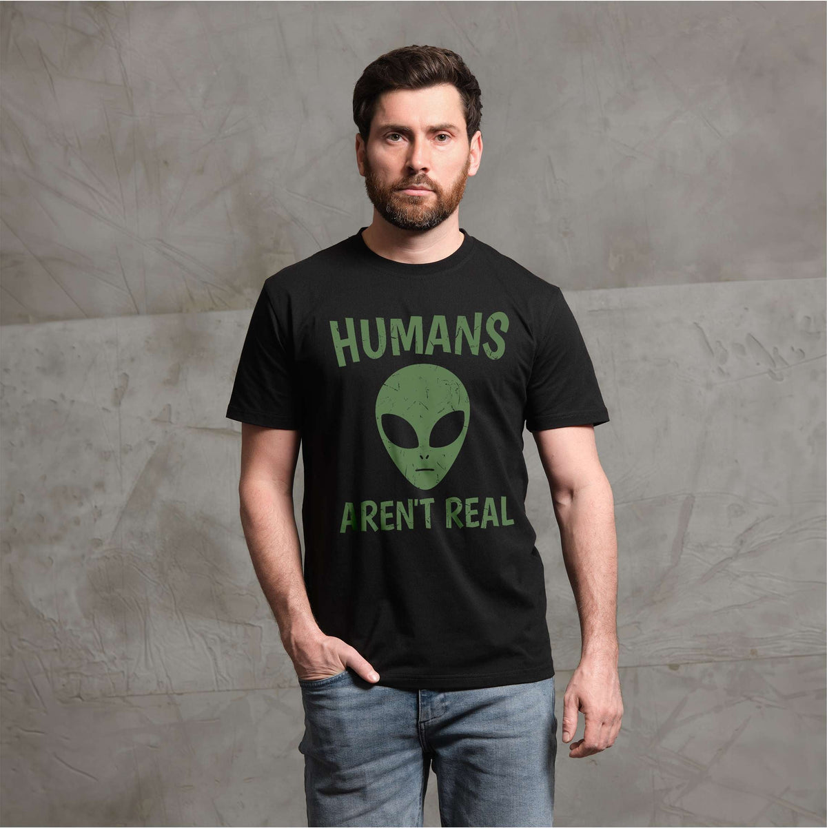Humans Are Not Real Shirt Alien Science Tee Space Geek Nerd product image 2