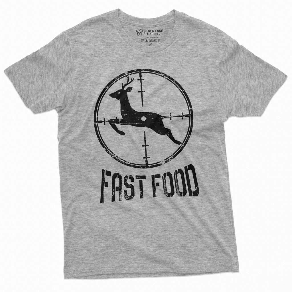 Men's Funny Fast Food Hunting Tee Shirt Deer Running Humor product image 11