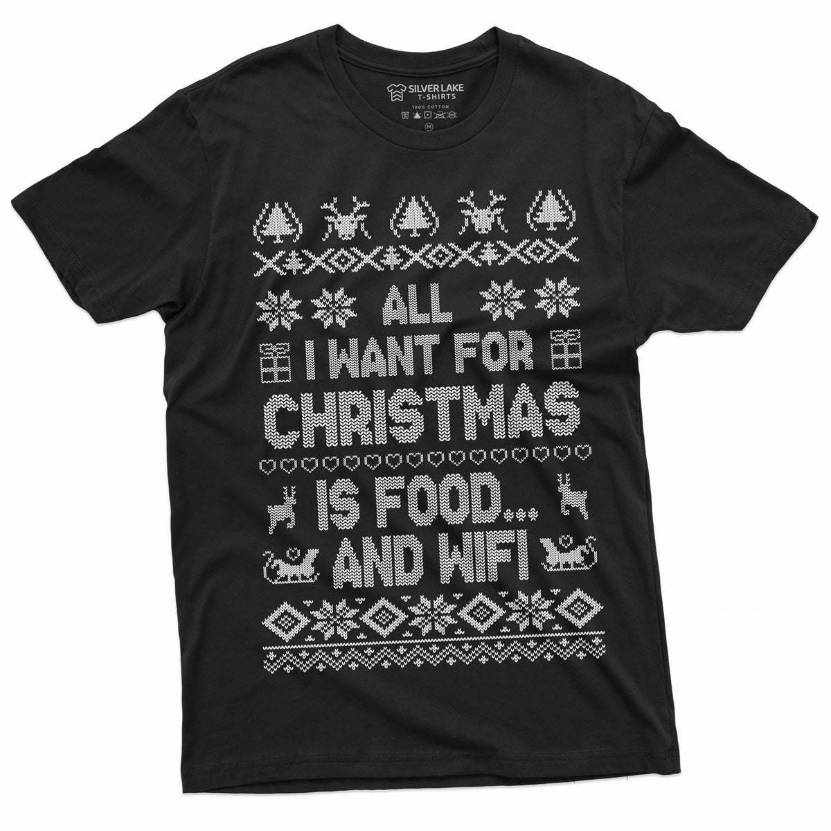 Men's Funny Christmas Food and WIFI T-shirt gift humorous product image 2