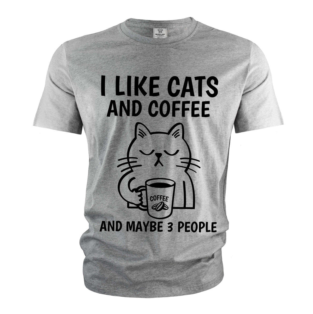 Funny Coffee and Cats T-shirt I like maybe 3 people product image 5