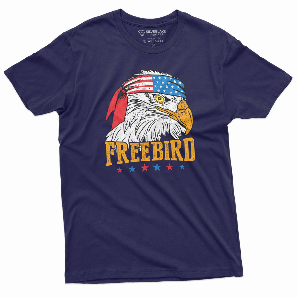 Men's 4th of July Patriotic T-shirt Eagle bandana cool product image 3