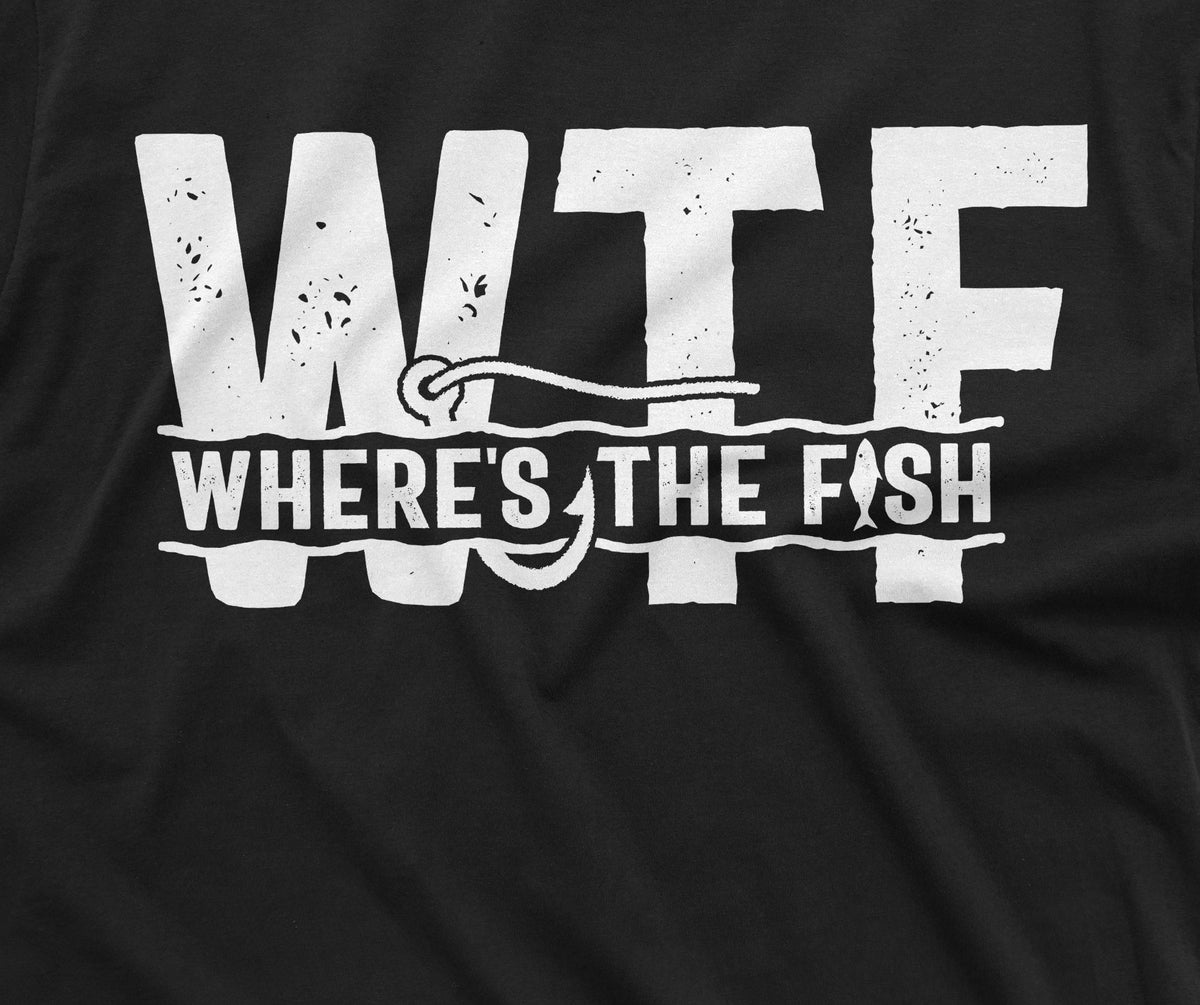 Men's WTF Where is the Fish Funny T-shirt Fisherman Gifts product image 2