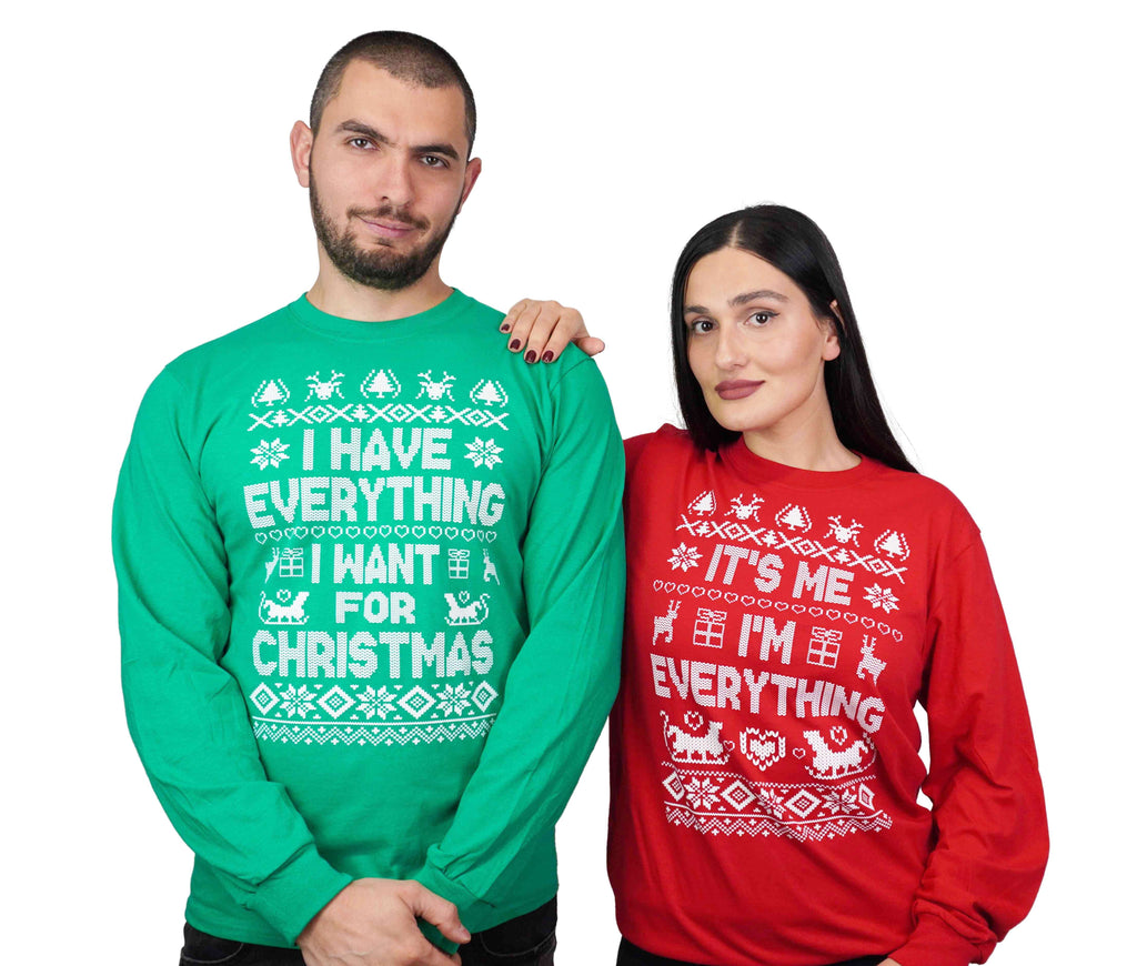 Christmas matching long sleeve green red shirts I have product image 1