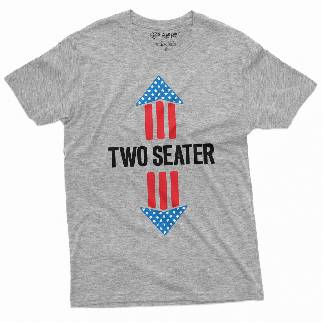 Men's Funny Two-Seater T-shirt 4th of July US Flag Birthday product image 10