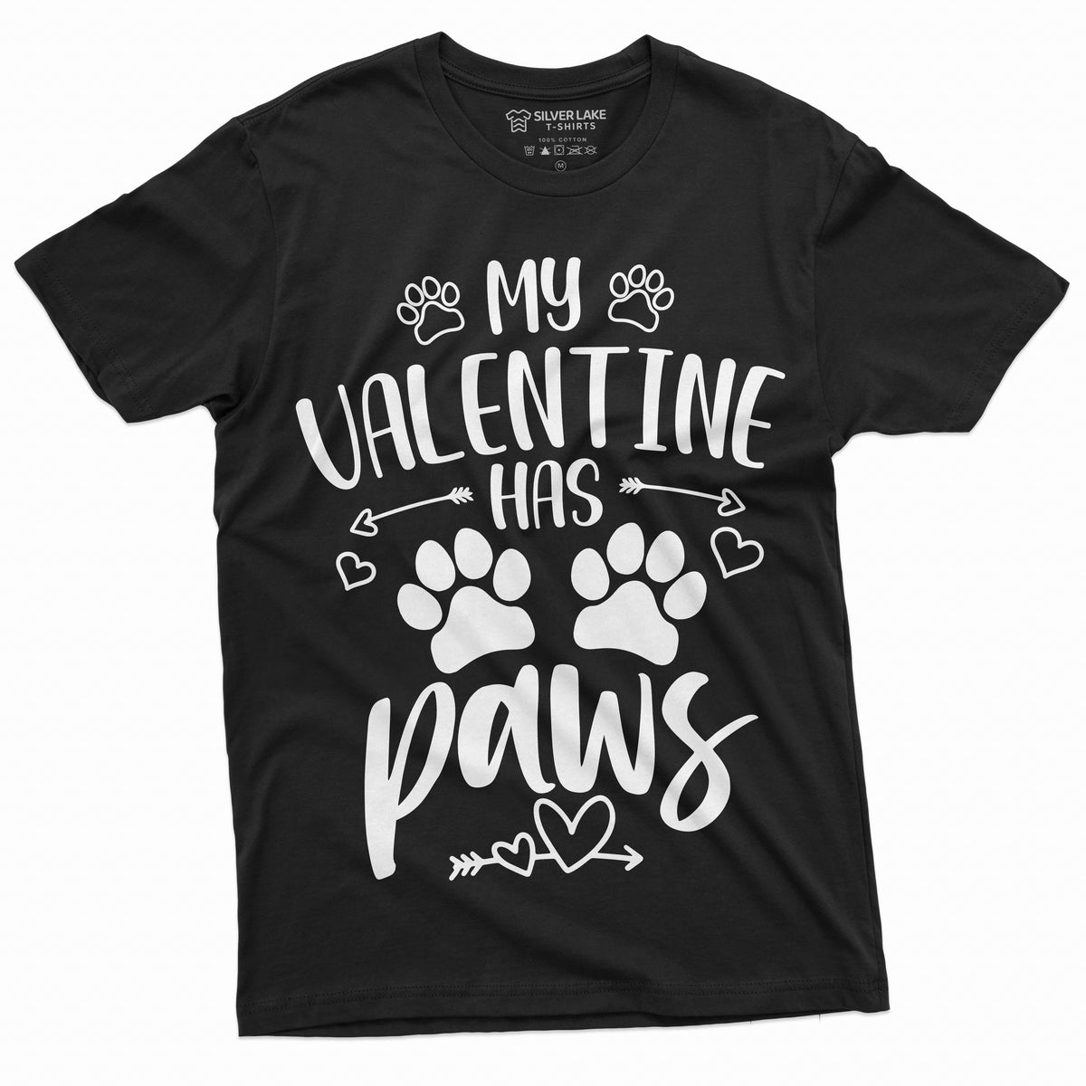 My Valentine Has Paws Dog Cat Person T-shirt Pet Lover product image 9