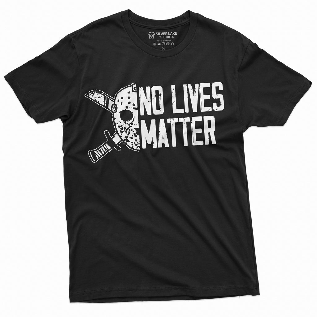 Mens Halloween Funny T-shirt Jason no lives matter Costume product image 9