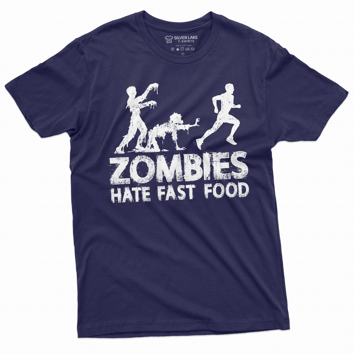 Men's Funny Zombies Hate Fast Food T-shirt Foodie Humor product image 9