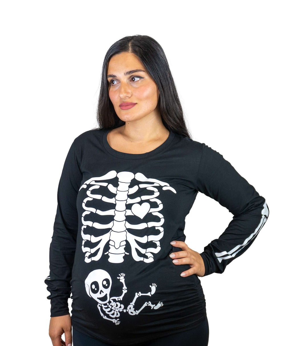 Halloween glow in the dark couple skeleton long sleeve product image 3